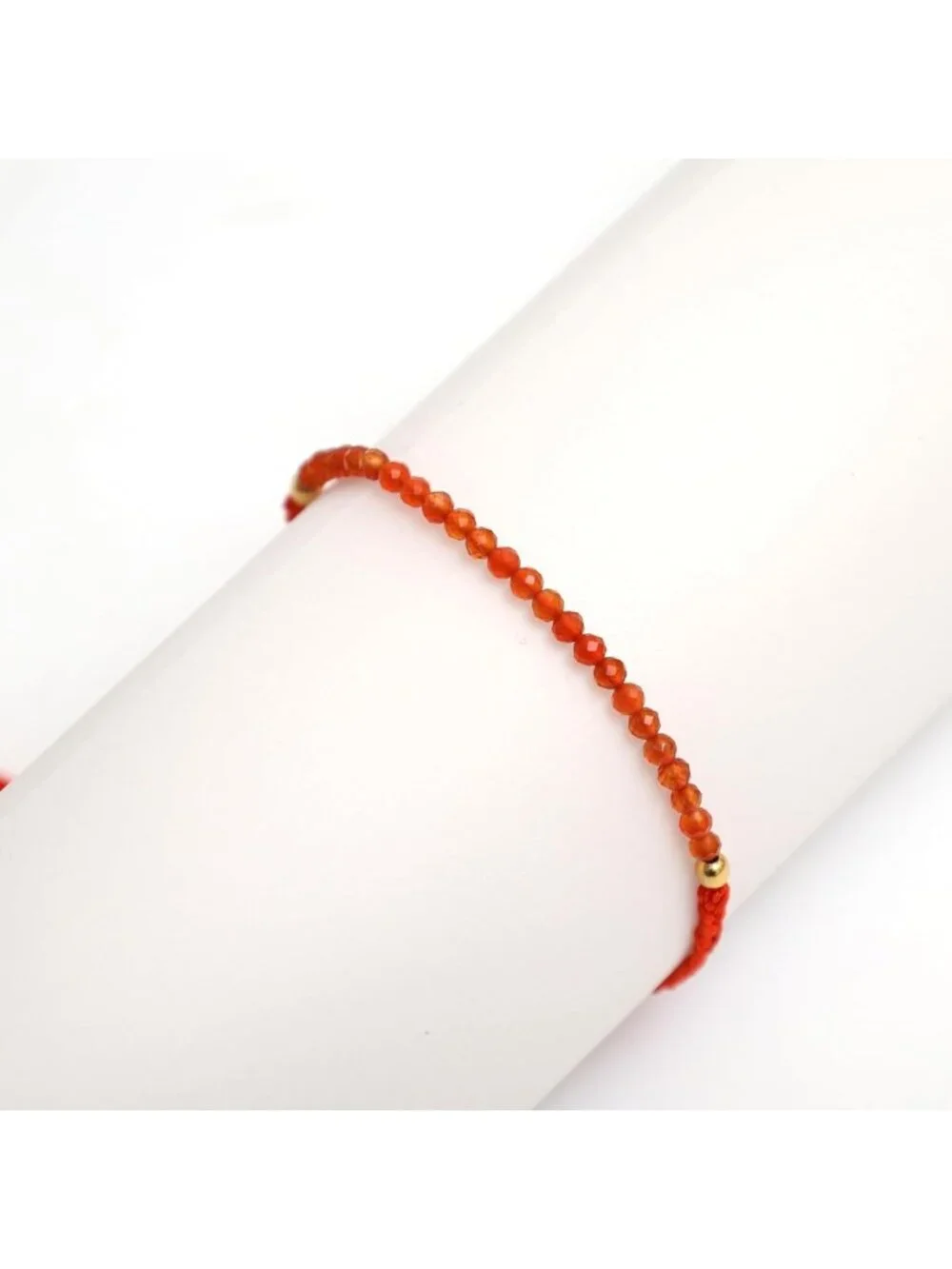 Handmade Lightweight Gemstone Beaded Braided Bracelets - Adjustable Pull String